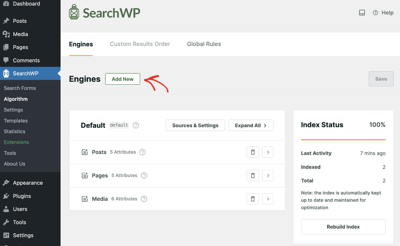 How To Show Related Content In WordPress: Configure SearchWP Engine Step 4