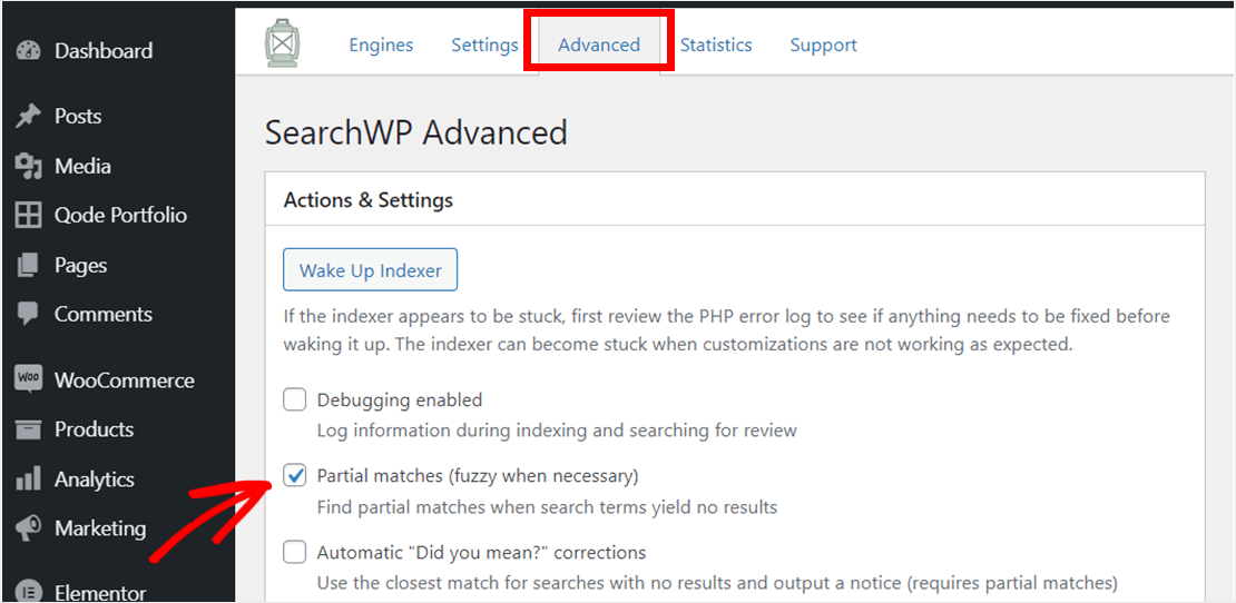 Enable WordPress fuzzy search with SearchWP
