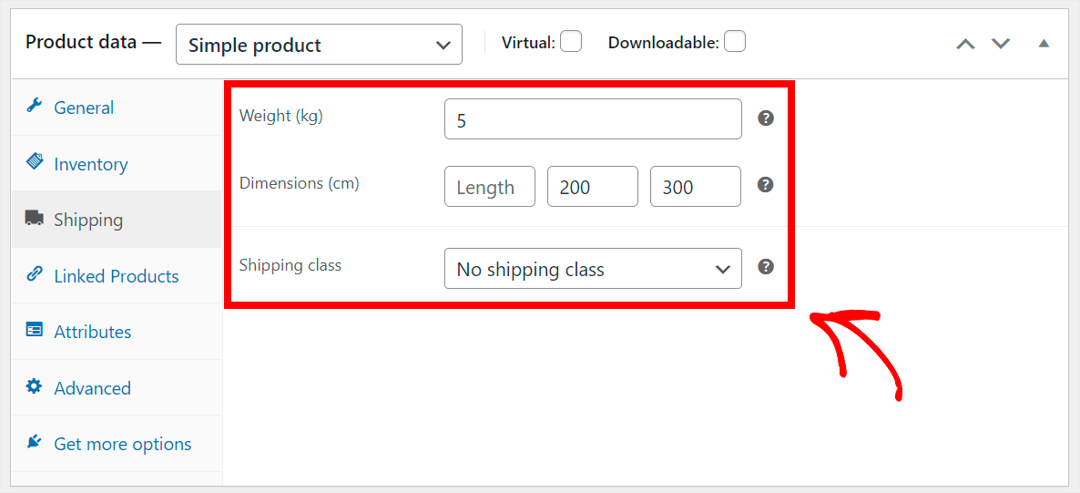 WooCommerce product attributes