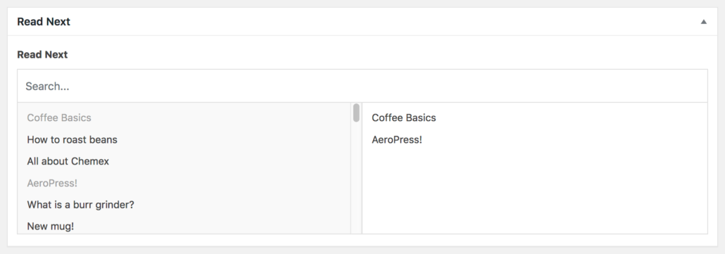 ACF Relationship field