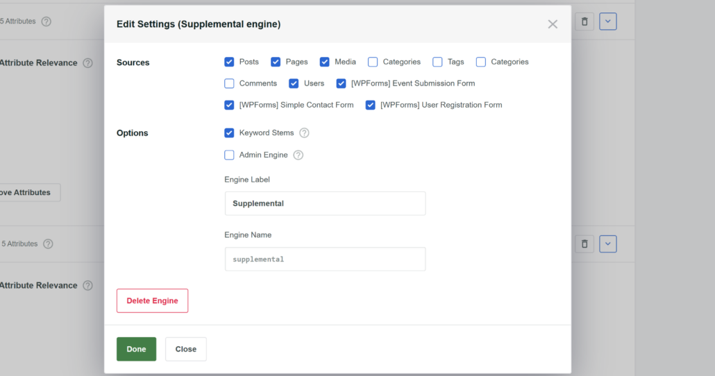 Add new engine and select your forms