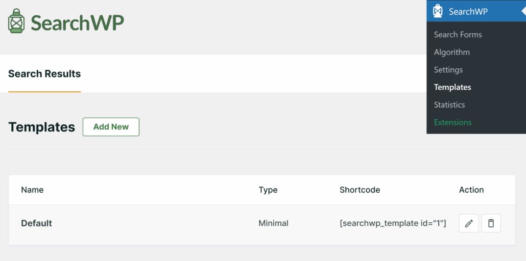 Add new results template - SearchWP Add new results template