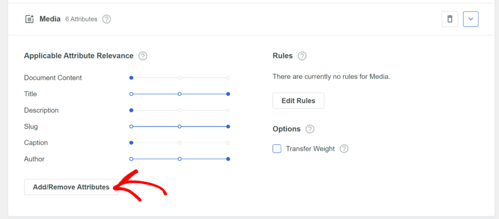 Add remove attributes for media - SearchWP Add remove attributes for media