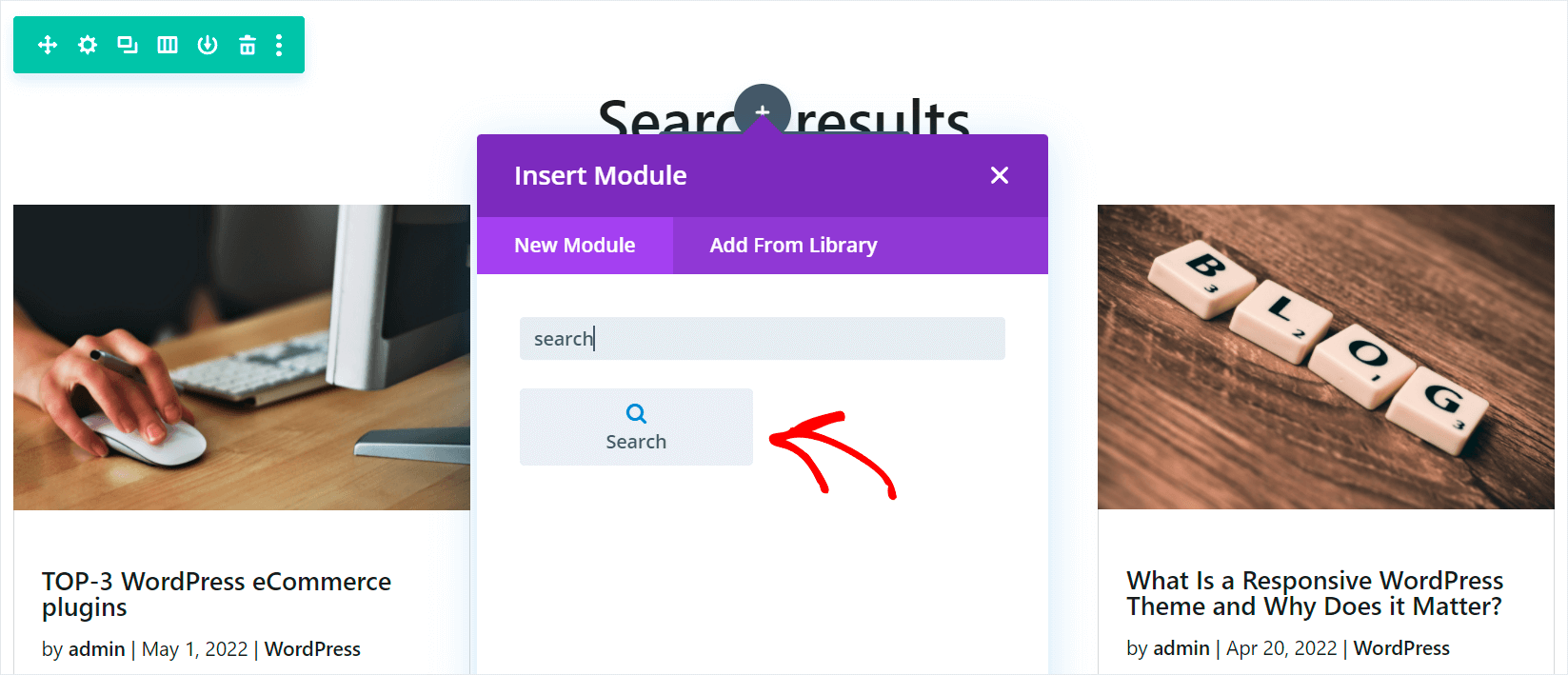 add the Search module