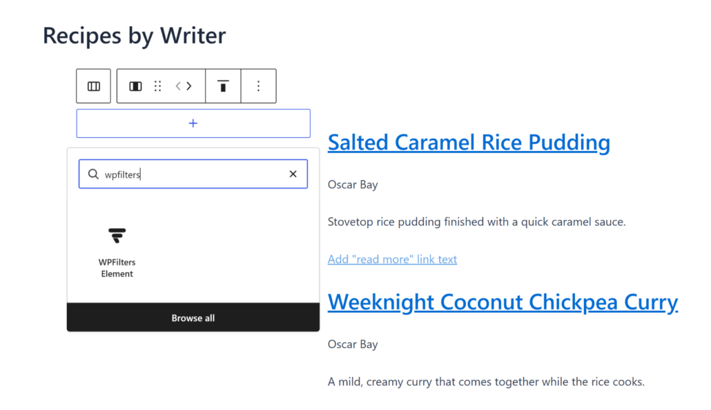 Add WPFilters block - SearchWP Add WPFilters block