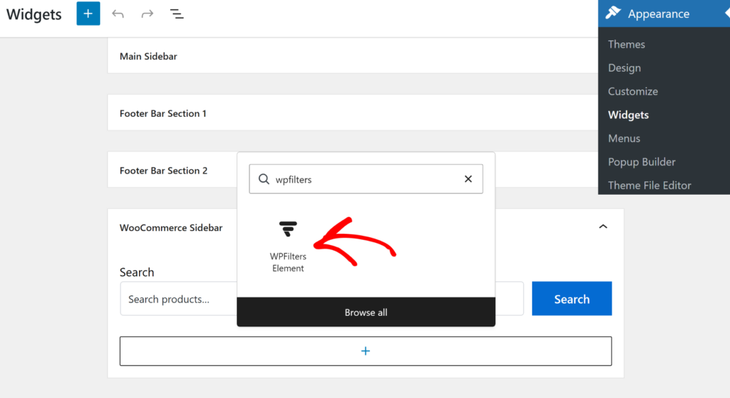 Add WPFilters element widget block to WooCommerce sidebar - SearchWP Add WPFilters element widget block to WooCommerce sidebar