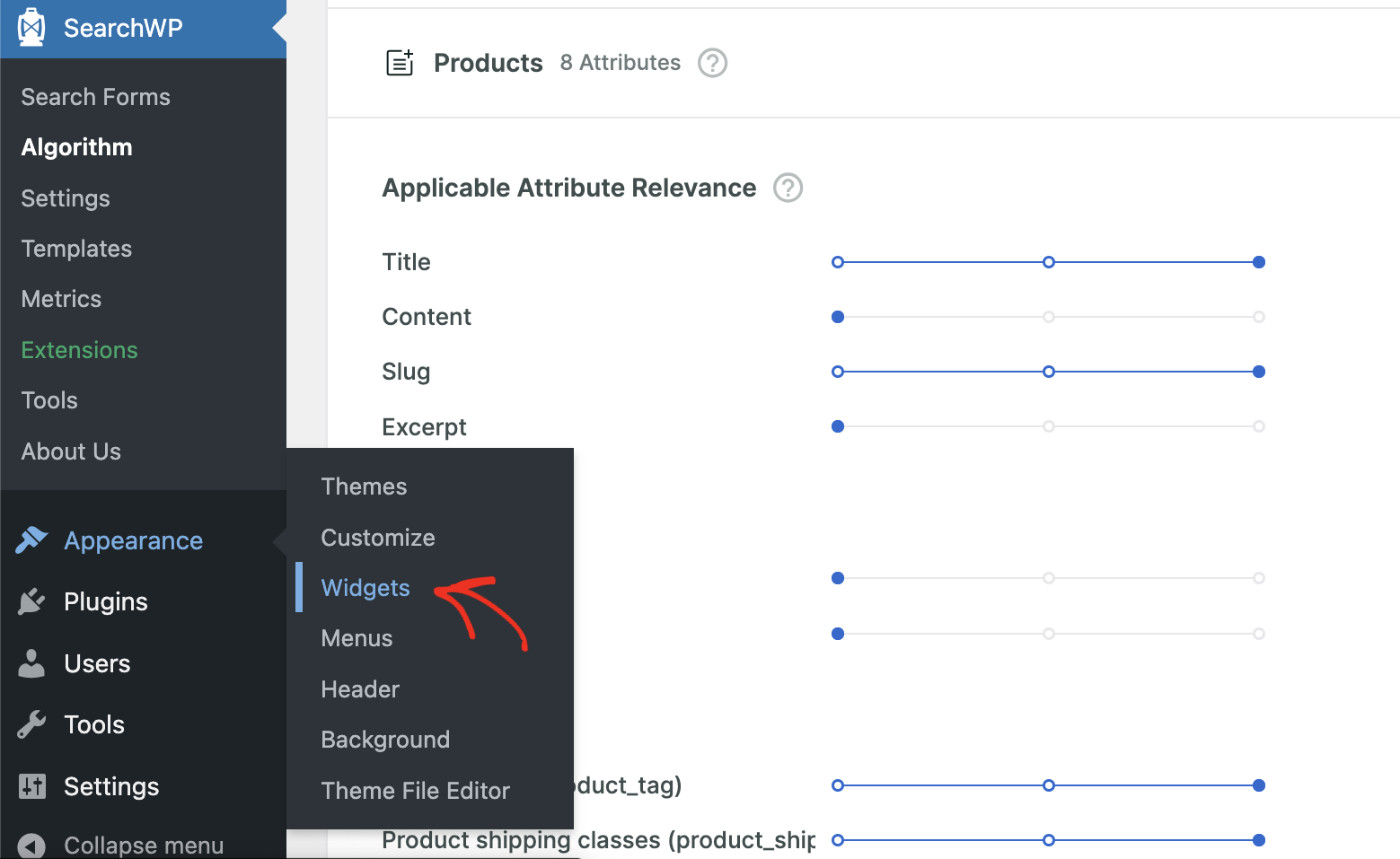 How to Add Custom WooCommerce Search Widgets: Adding Search Widget Step 1
