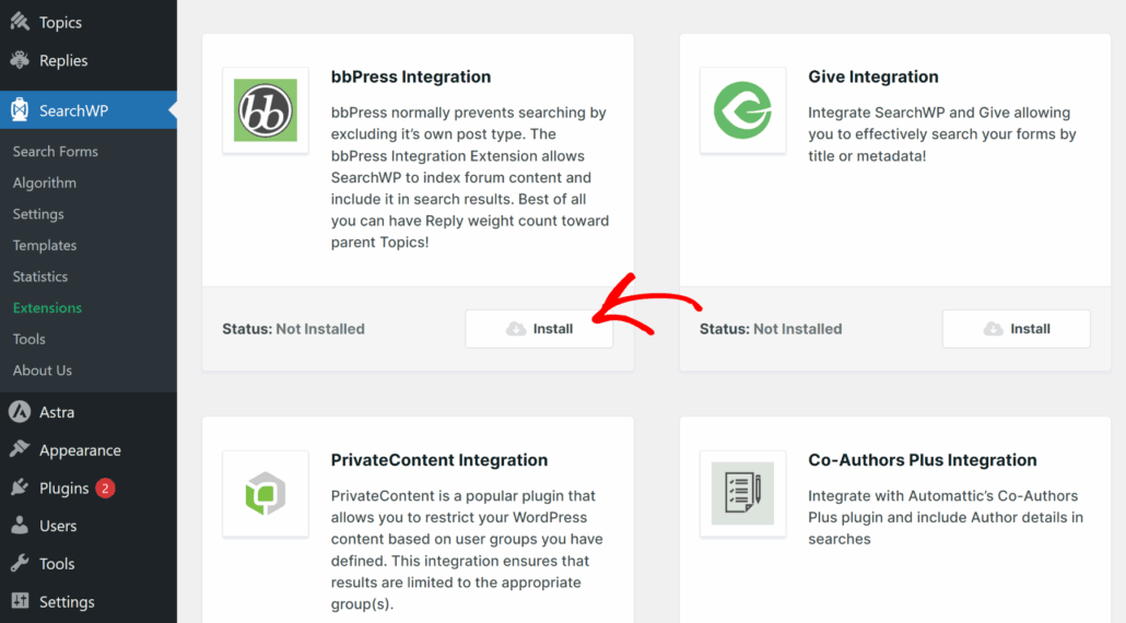 bbPress integration extension - SearchWP bbPress integration extension