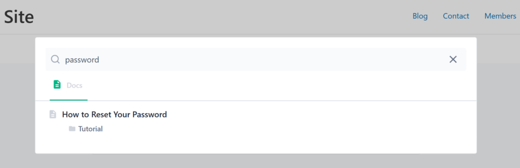 BetterDocs live search