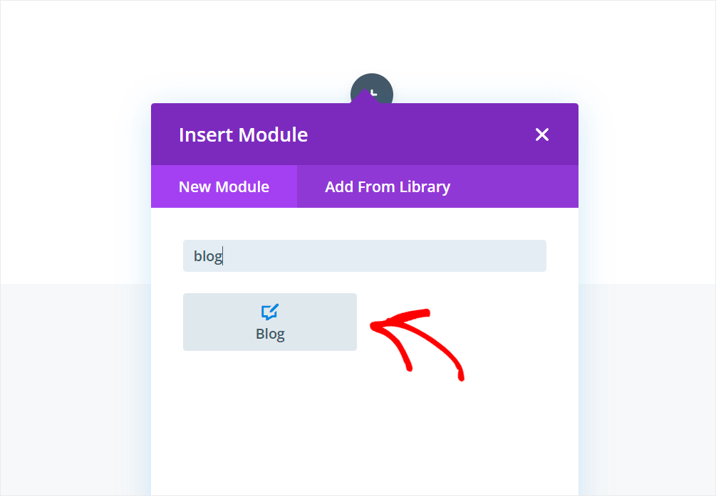 choose the Blog module