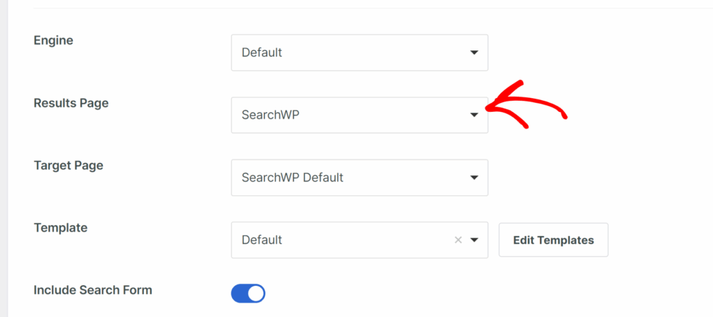 Choose your template for search form - SearchWP Choose your template for search form