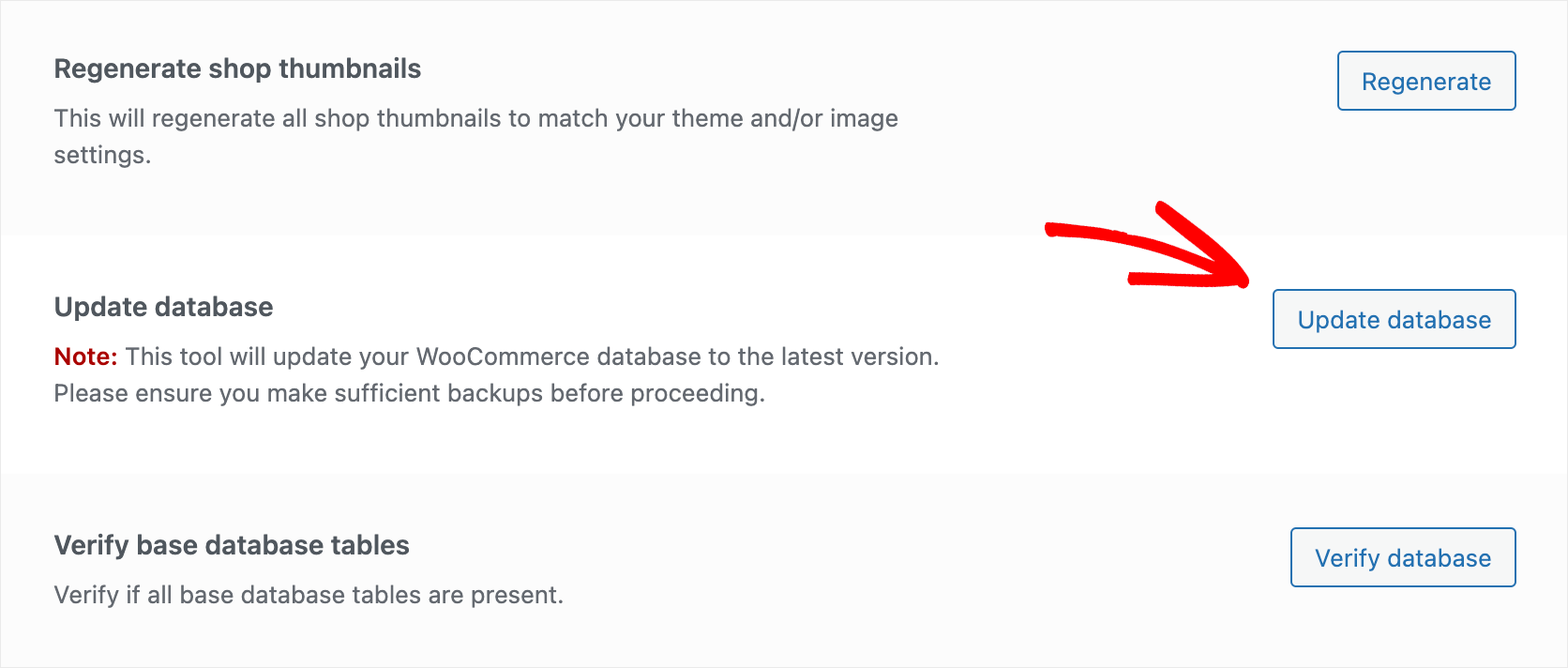 click Update database - SearchWP click Update database