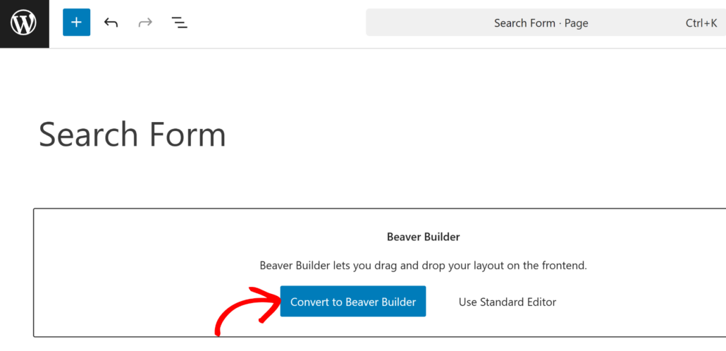 Click convert to Beaver Builder