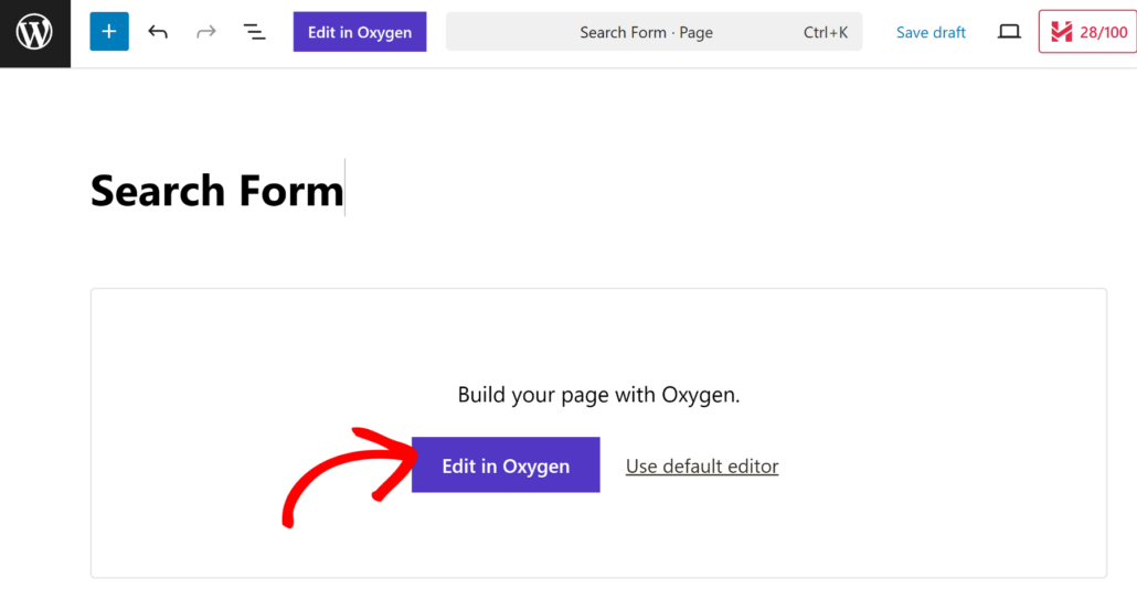 Click edit in oxygen