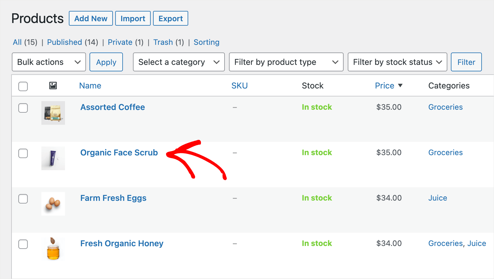 click on a product - SearchWP click on a product