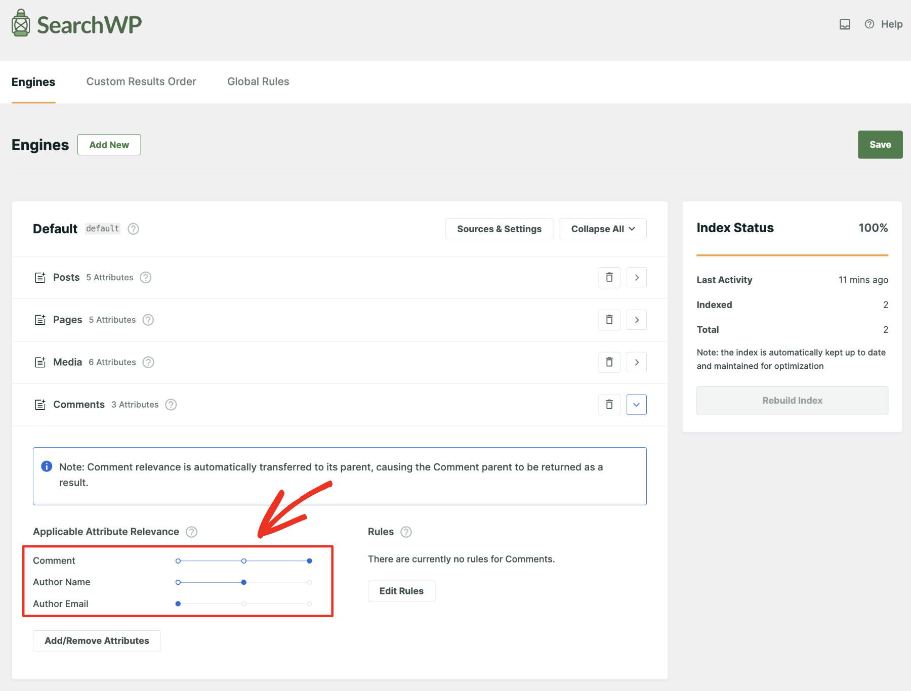 config-engine-step5 - SearchWP How To Make Comments Searchable In WordPress: Configure Search Engine Step 5