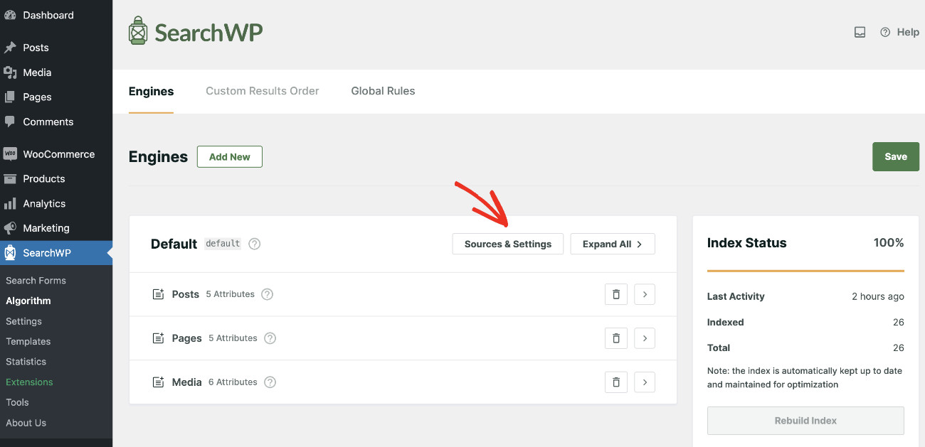How to Restrict WooCommerce Product Search to Title Only: Configuring Engine Step 1