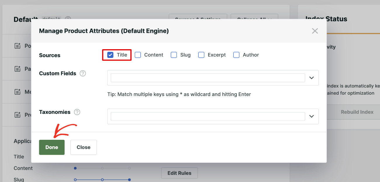 How to Restrict WooCommerce Product Search to Title Only: Configuring Engine Step 4
