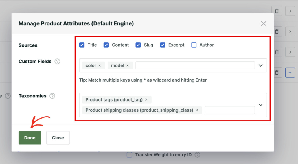 How to Add WooCommerce Product Search Widget: customize attributes