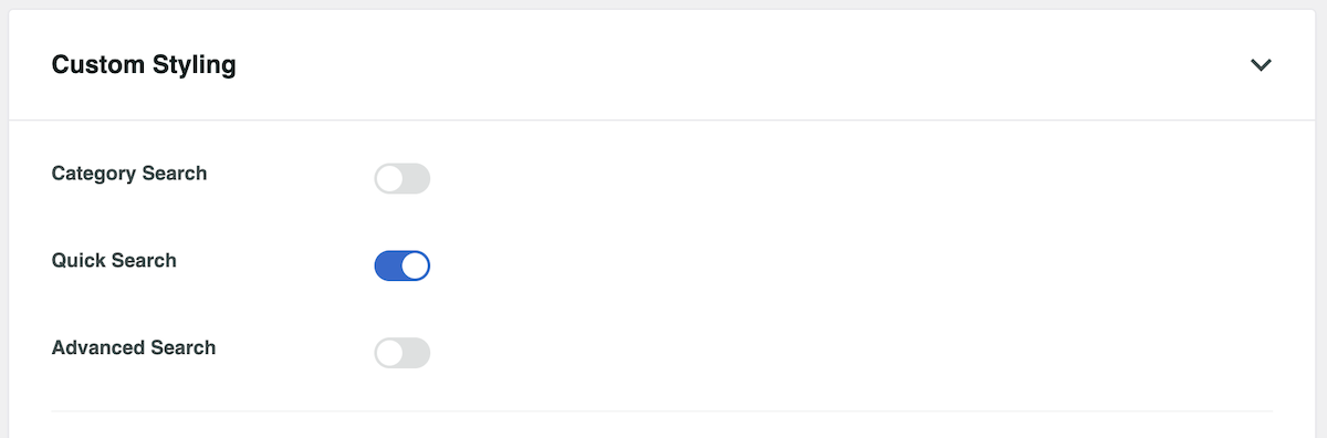 customizing the search form style 