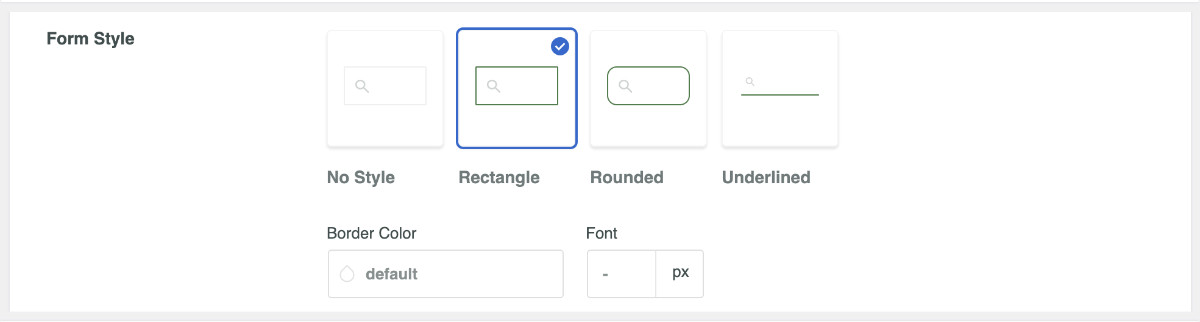 customizing the search form style 
