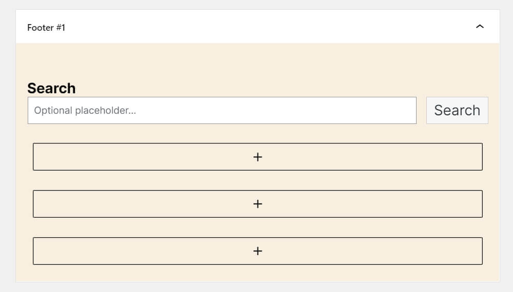 Drag and drop the search widget