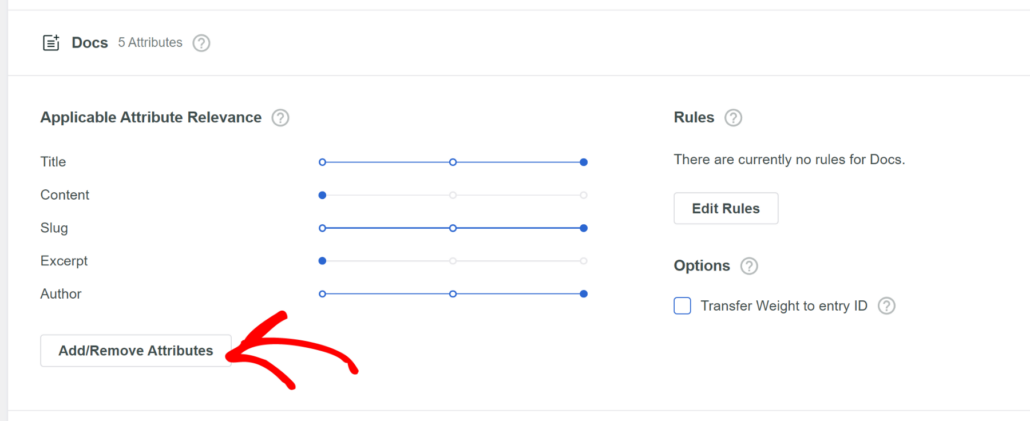 Edit attributes for docs