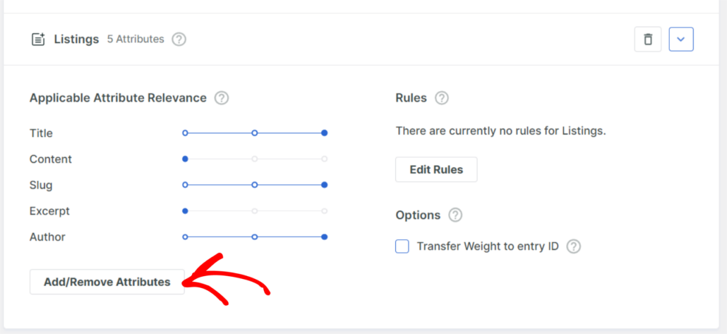 Edit attributes for listings - SearchWP Edit attributes for listings