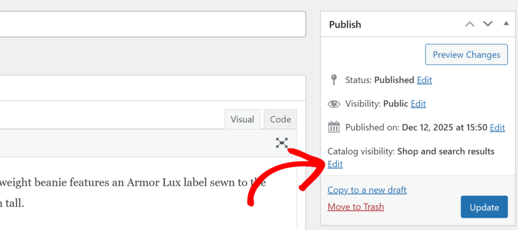 Edit catalog visibility - SearchWP Edit catalog visibility
