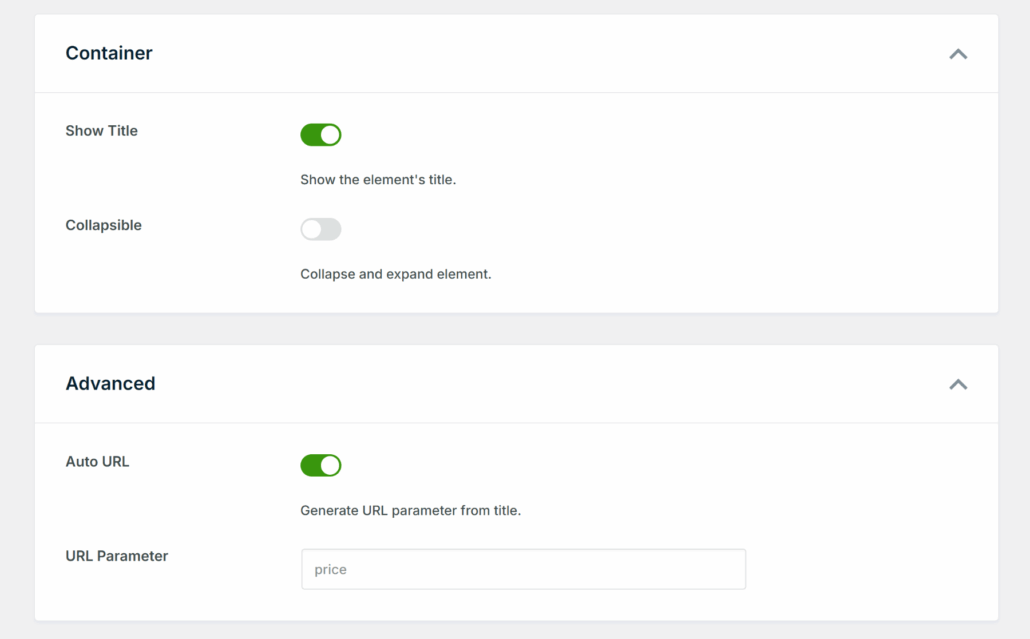 Edit container settings for range filter - SearchWP Edit container settings for range filter