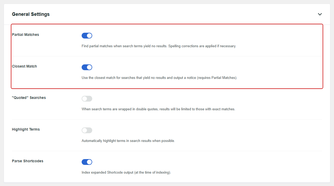 Enable closest match for WordPress searches with no results