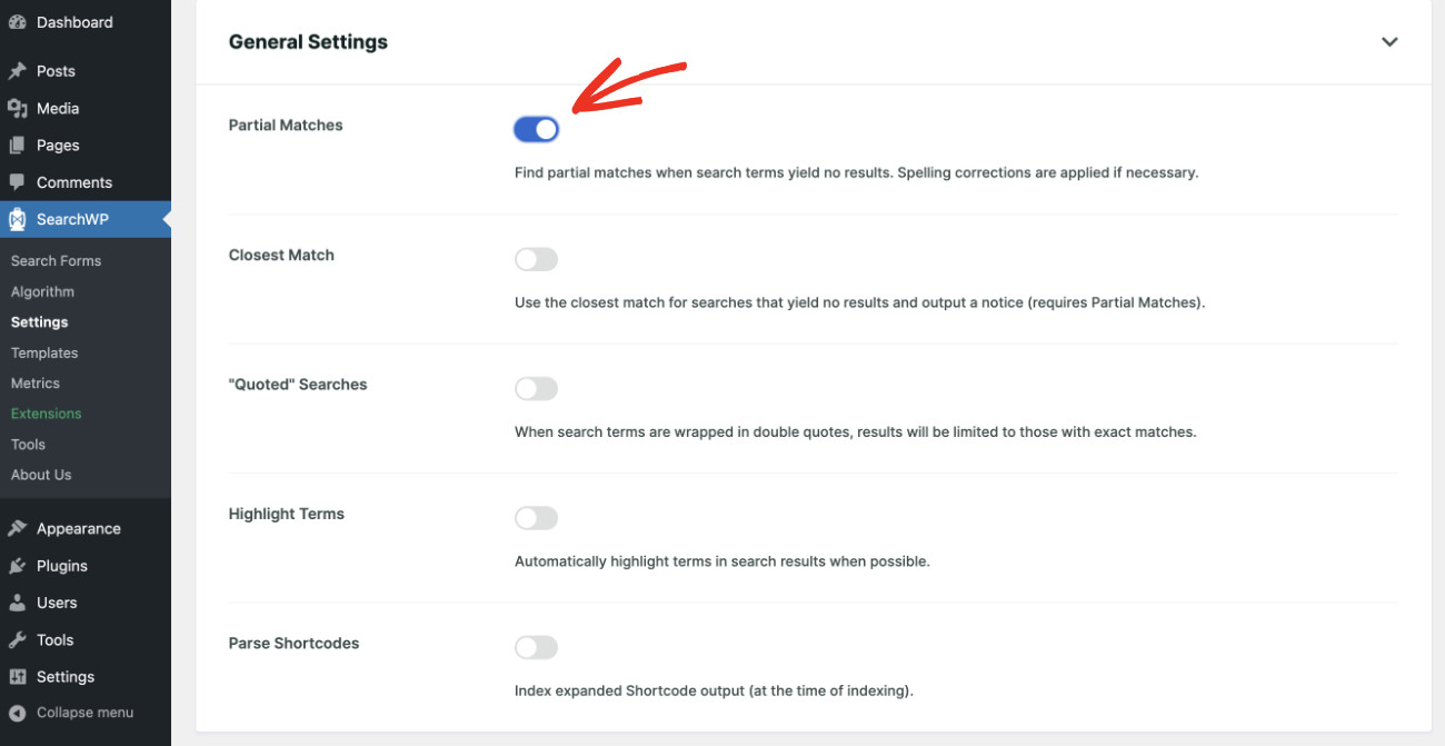 Enable partial search - SearchWP how to add fuzzy search to WordPress sites: enable partial match