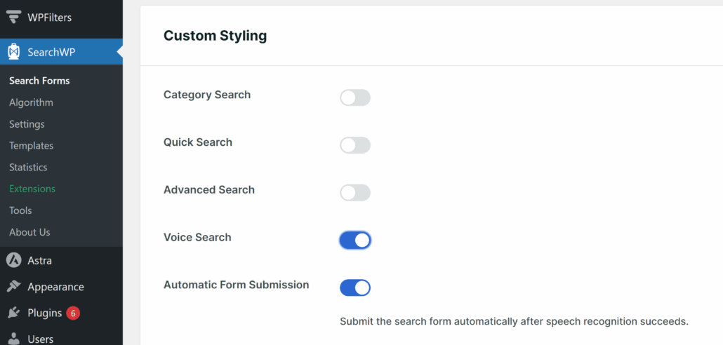 Enable voice search option - SearchWP Enable voice search option