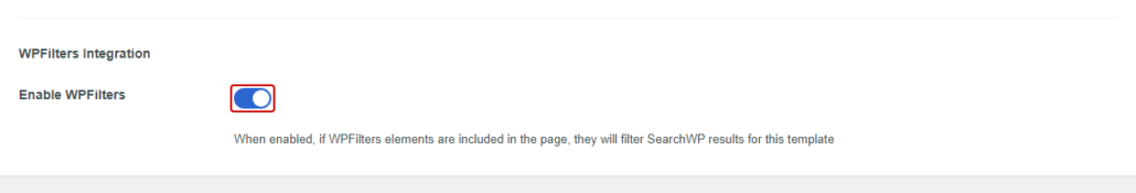Enable WPFilters Integration with SearchWP