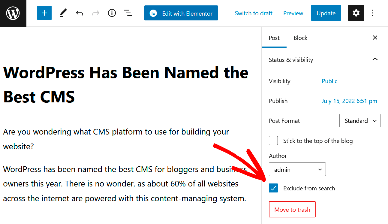 exclude specific posts from search - SearchWP exclude specific posts from search