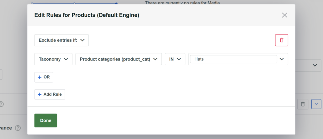 WooCommerce category to exclude