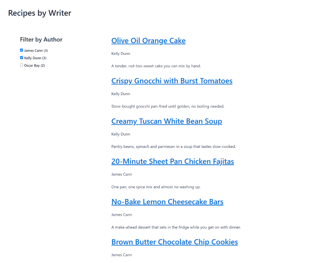 filter-posts-by-author-filter-two-authors-frontend - SearchWP show posts by multiple authors in WordPress
