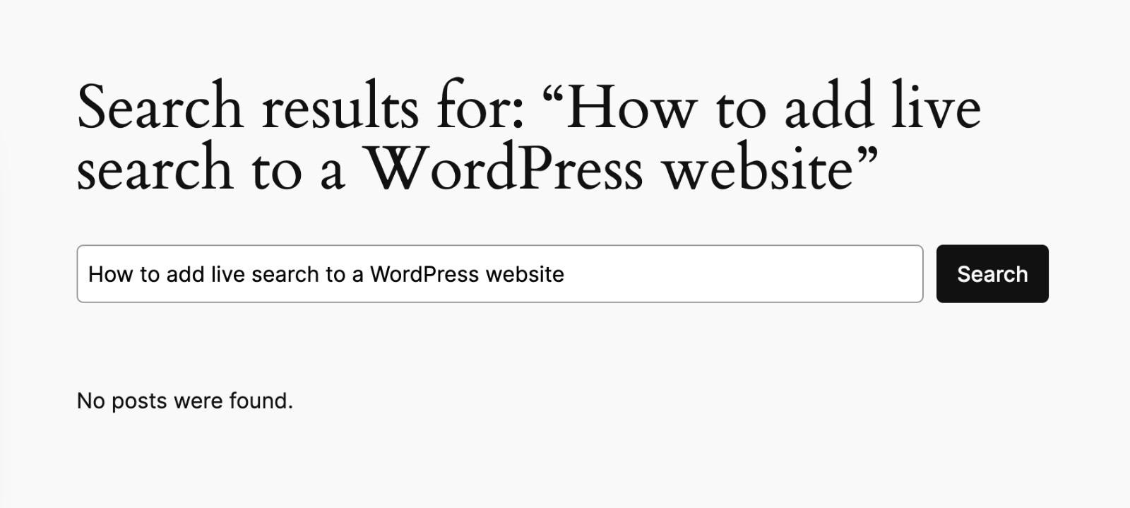 final-output - SearchWP How to Exclude Pages from Site Search Results in WordPress: Verify Excluded Search Results: Step 2