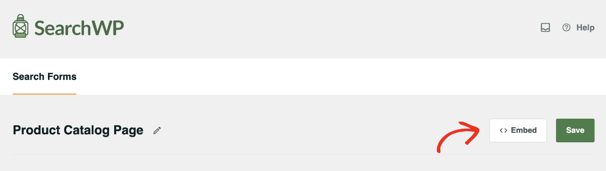 getting to the embedding options 