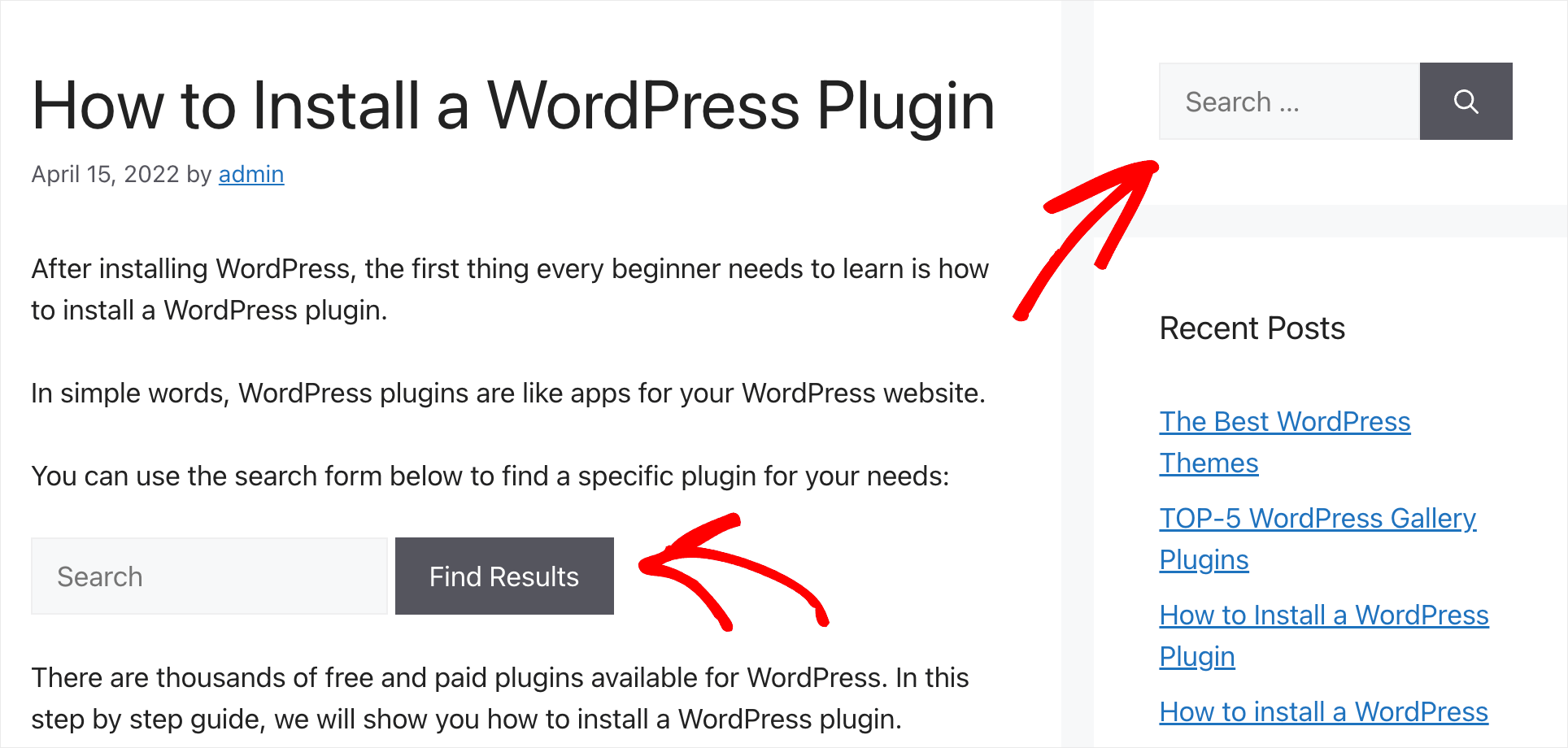 how to add multiple search forms to your WordPress site