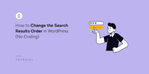 How to change results order in WordPress