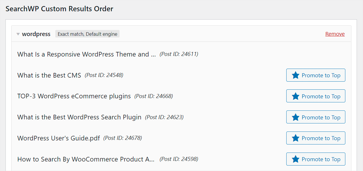 how to change the search results order in WordPress