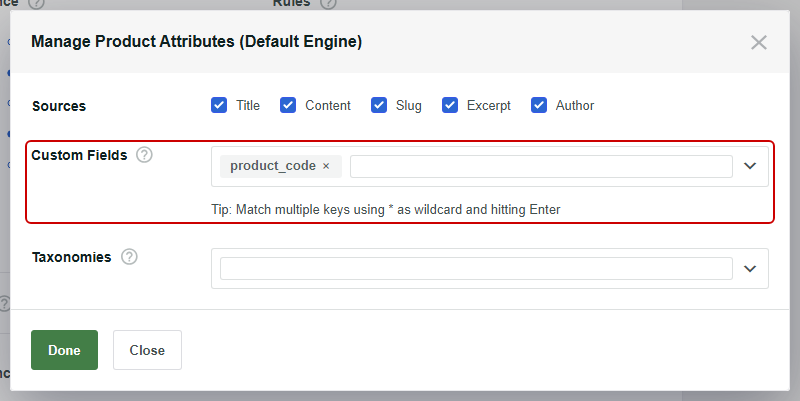 add custom fields to the WordPress search index - SearchWP add custom fields to the WordPress search index