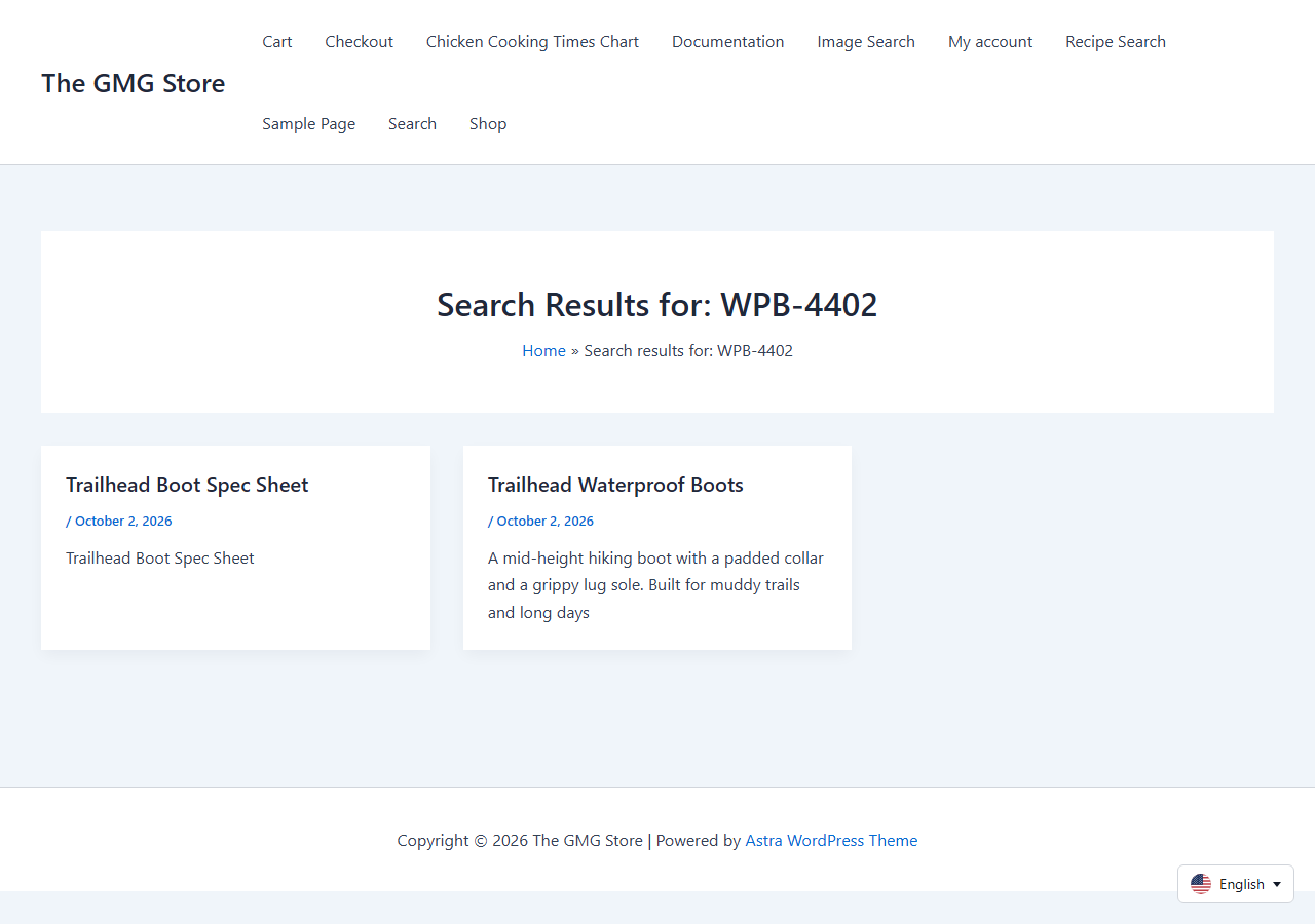 WordPress search results after fixing indexing issues - SearchWP WordPress search results after fixing indexing issues