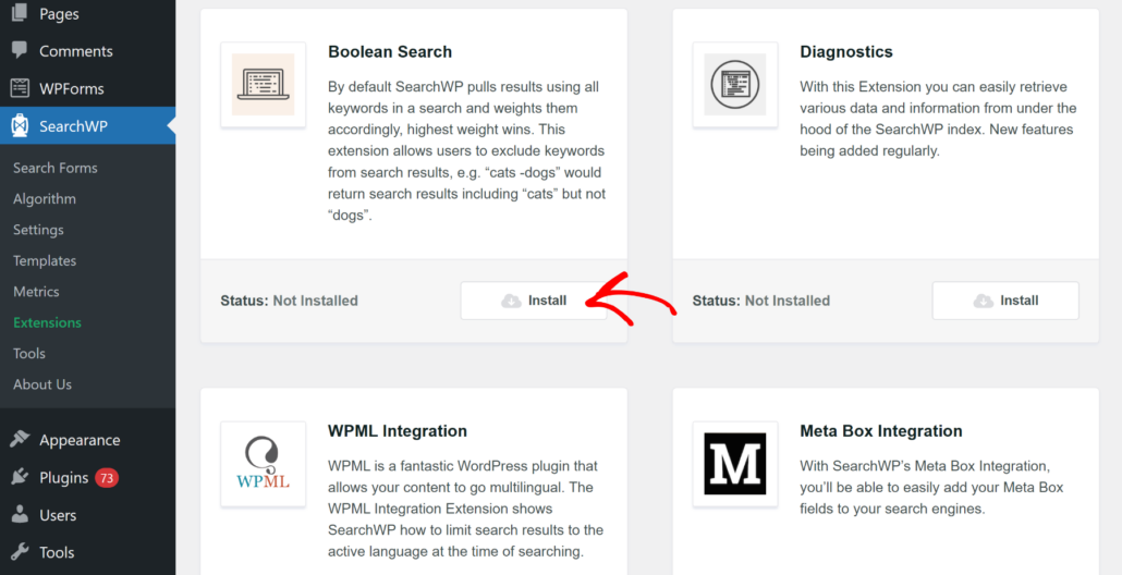 Install Boolean search extension