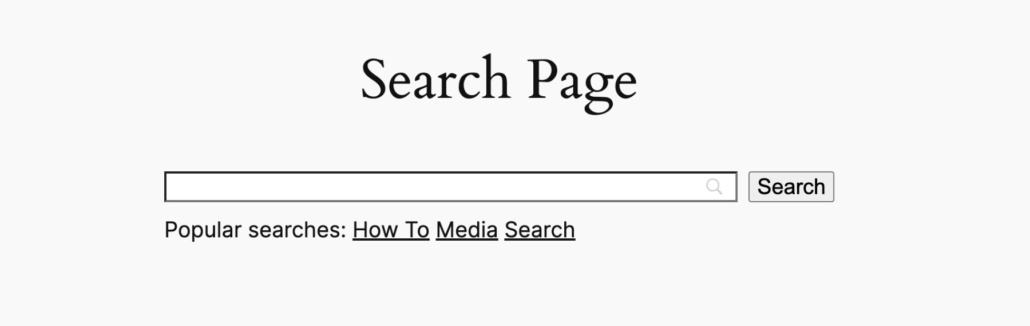 Display clickable keywords