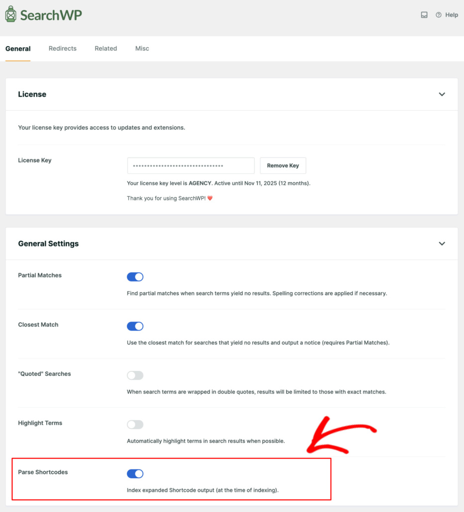 Enable parse shortcode