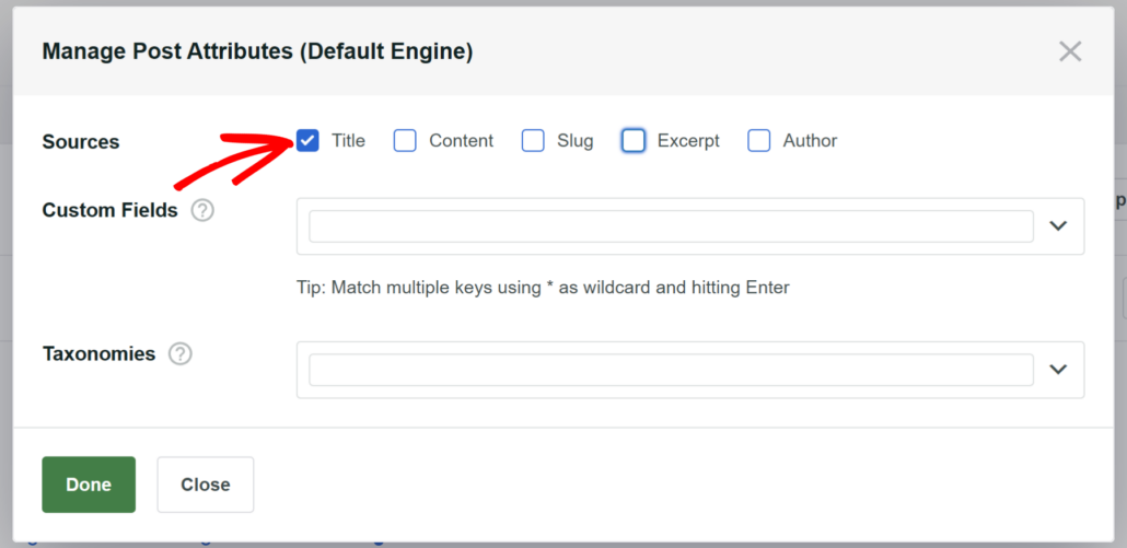 Manage post attributes