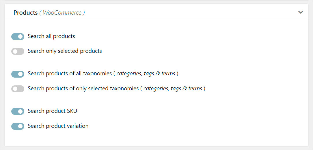manage your WooCommerce products search settings - SearchWP manage your WooCommerce products search settings