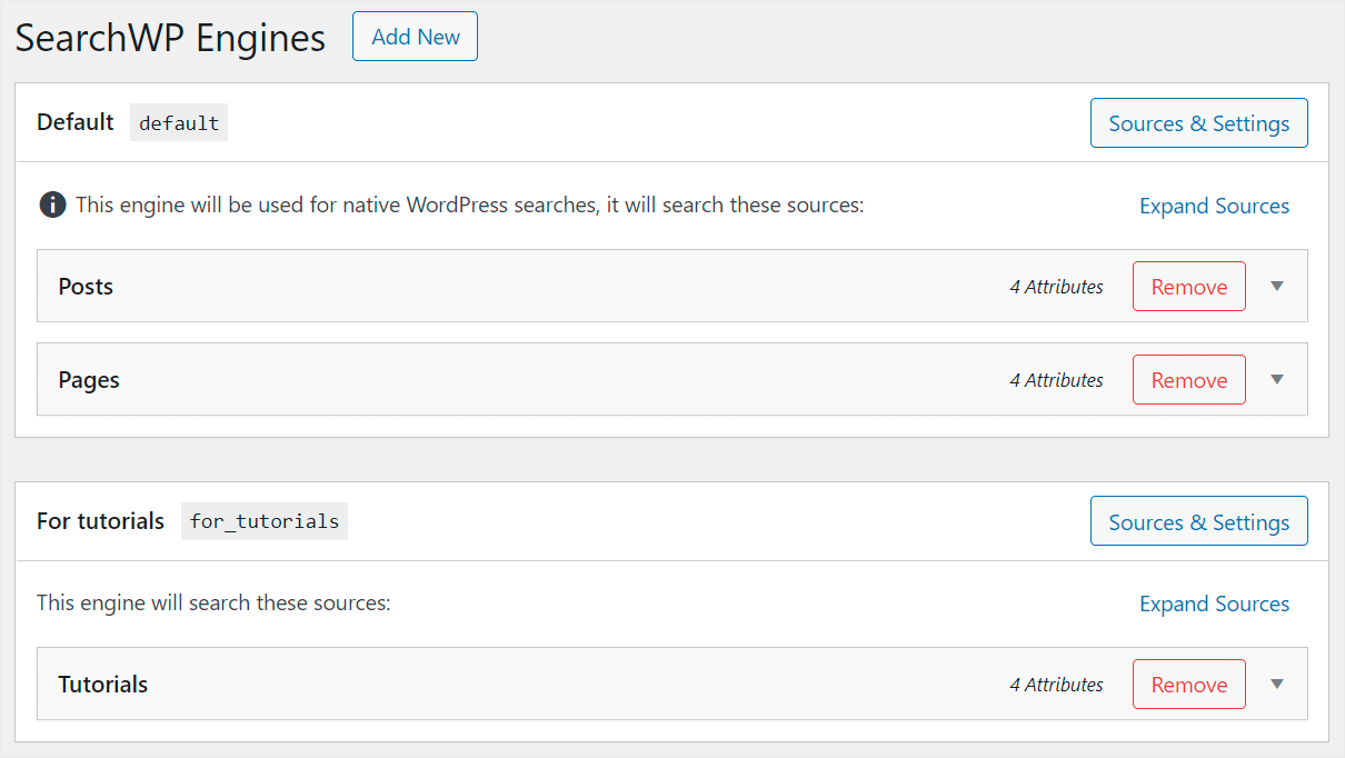 multiple search engines support - SearchWP multiple search engines support